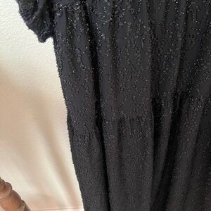 H&M Black sparkle formal & fun maxi / midi Dress, XL